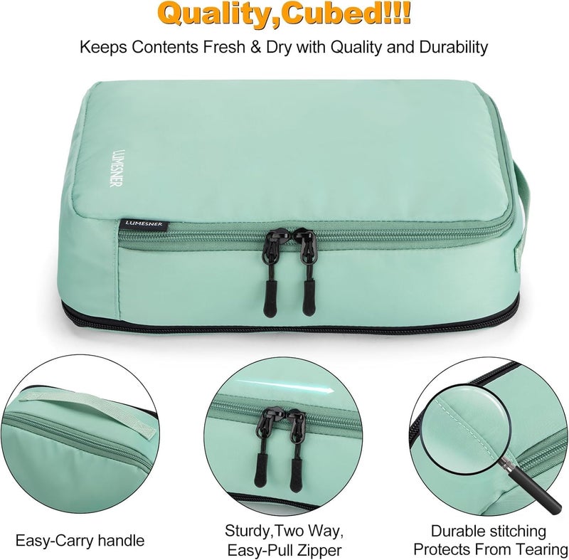 Velaybor 8 Set Compression Packing Cubes for Travel, Waterproof Luggage Organizers, Suitcase Organizer Set for Carry-On & Checked Baggage, Travel Accessories for Men & Women - Image 5